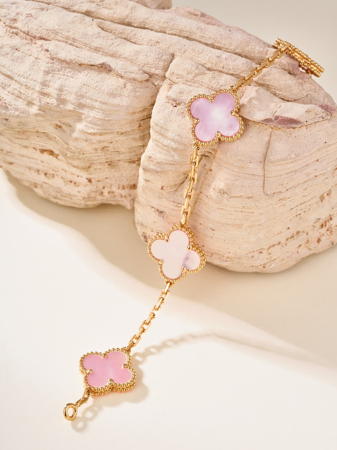 Van Cleef & Arpels Alhambra Pink Gold Earrings